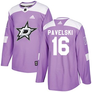 Joe Pavelski Men's Adidas Dallas Stars Authentic Purple Fights Cancer Practice Jersey