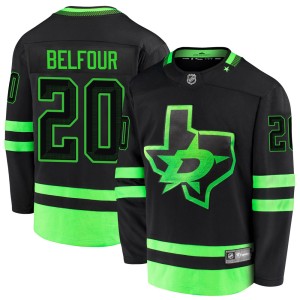 Ed Belfour Youth Fanatics Branded Dallas Stars Premier Black Breakaway 2020/21 Alternate Jersey