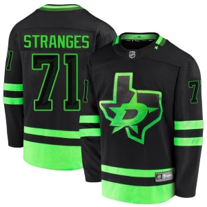 Antonio Stranges Youth Fanatics Branded Dallas Stars Premier Black Breakaway 2020/21 Alternate Jersey