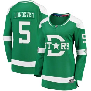 Nils Lundkvist Women's Fanatics Branded Dallas Stars Breakaway Green 2020 Winter Classic Player Jersey