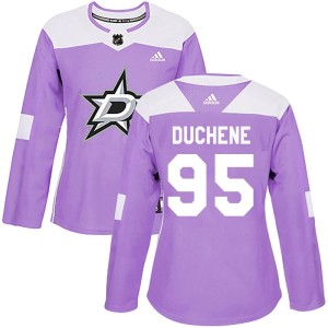 Matt Duchene Women's Adidas Dallas Stars Authentic Purple Fights Cancer Practice Jersey