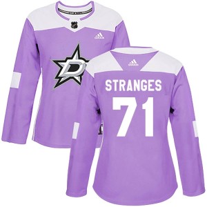 Antonio Stranges Women's Adidas Dallas Stars Authentic Purple Fights Cancer Practice Jersey