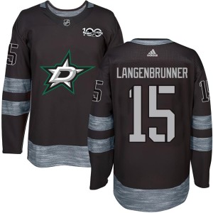 Jamie Langenbrunner Youth Dallas Stars Authentic Black 1917-2017 100th Anniversary Jersey