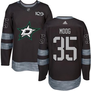 Andy Moog Youth Dallas Stars Authentic Black 1917-2017 100th Anniversary Jersey