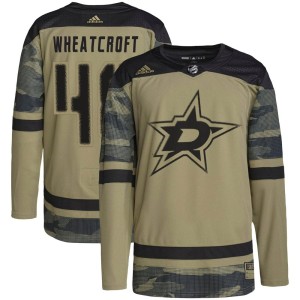 Chase Wheatcroft Youth Adidas Dallas Stars Authentic Camo Military Appreciation Practice Jersey